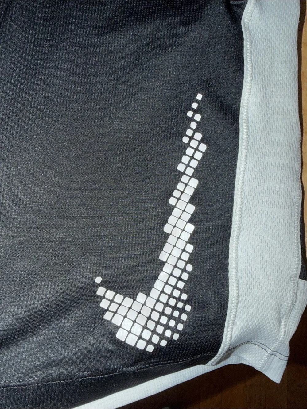 Nike Kids Black and White Mesh Athletic Shorts